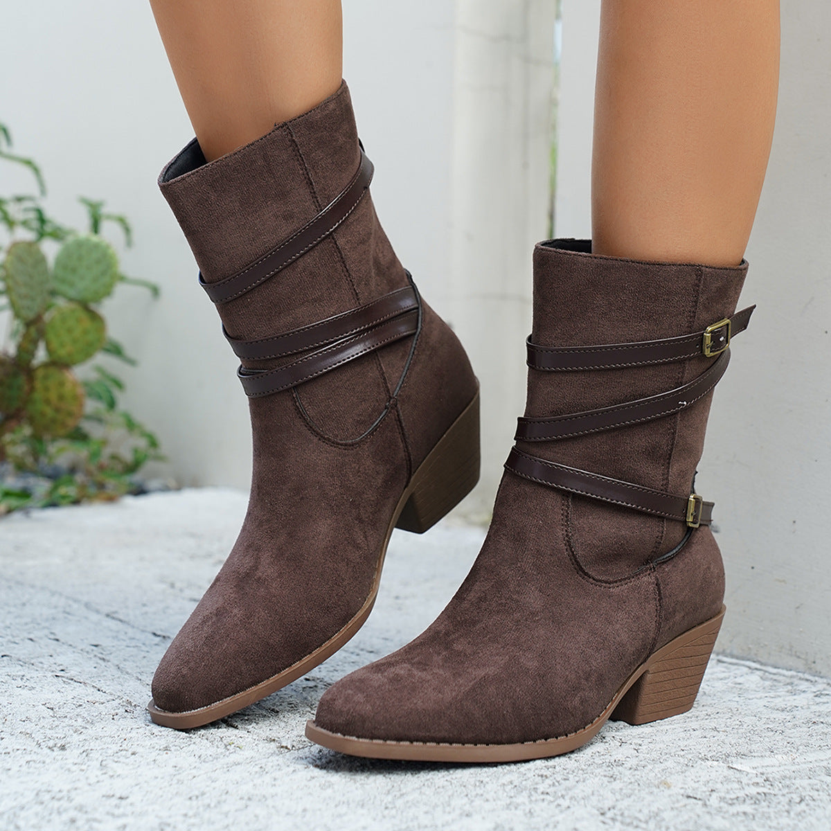 Women’s Low-Cut Vintage Style Cotton Boots Retro Ankle Booties