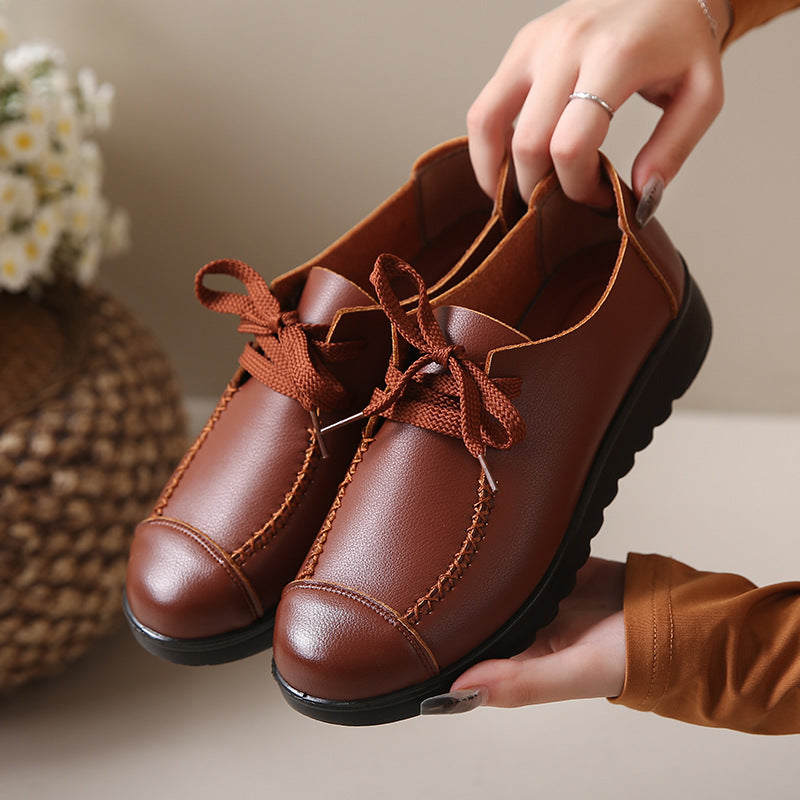 Women’s Black Flat Soft Sole Anti-Slip Work Shoes