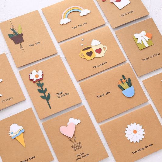 Wind Thanksgiving Christmas Card Message Blessing Greeting Card Set