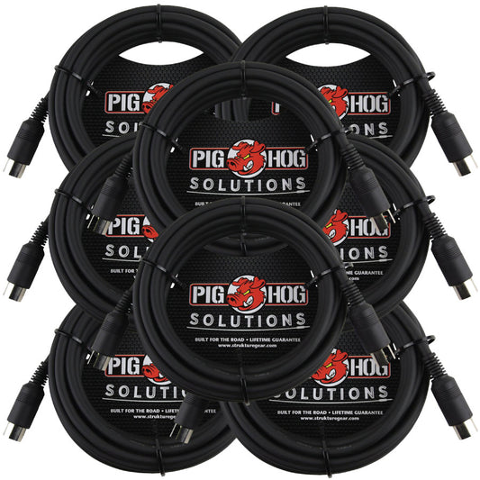 15ft MIDI Cable Black Instrument Interface Pig Hog Solutions