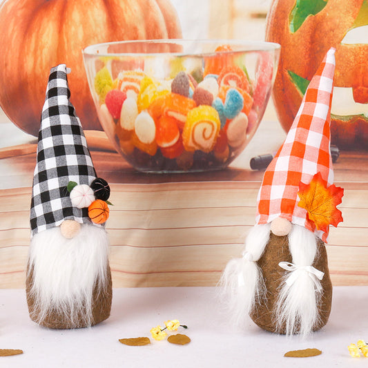 Pumpkin Doll Faceless Thanksgiving Ornament Halloween