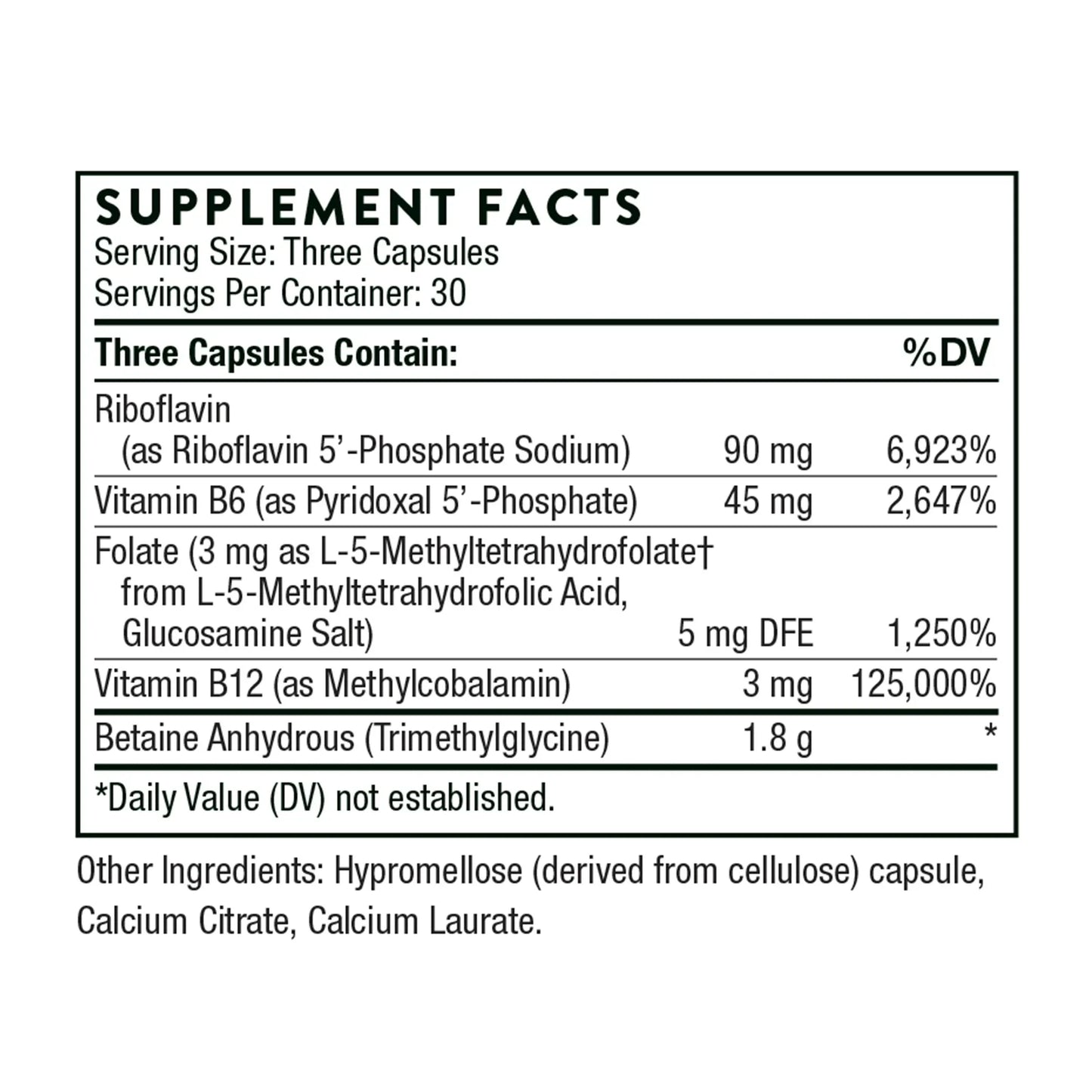 Thorne Methyl-Guard Plus - Gluten-Free, Dairy-Free - 90 Capsules