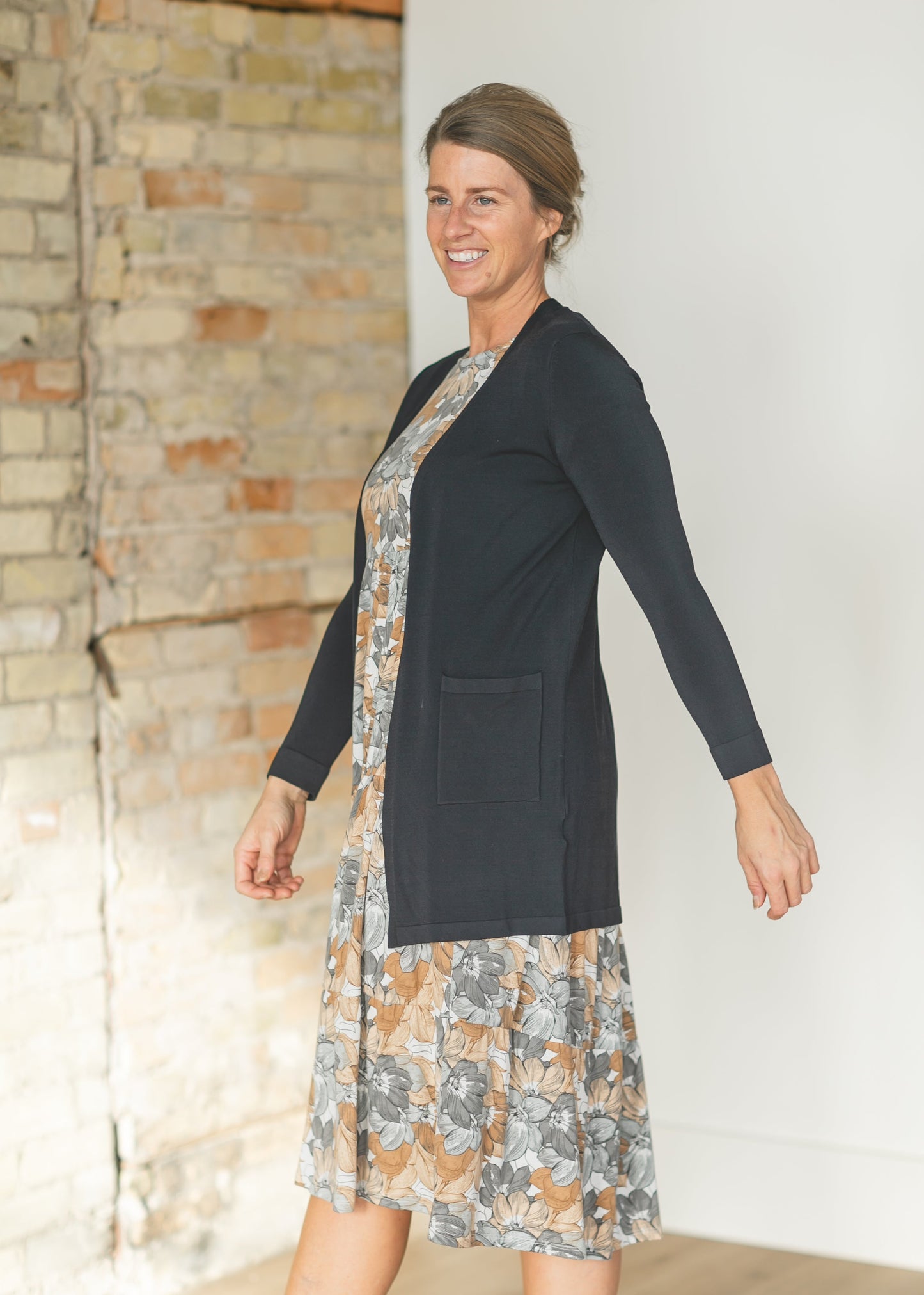 Open Front Cardigan Dusty Blue Cardigan Cally by Inherit