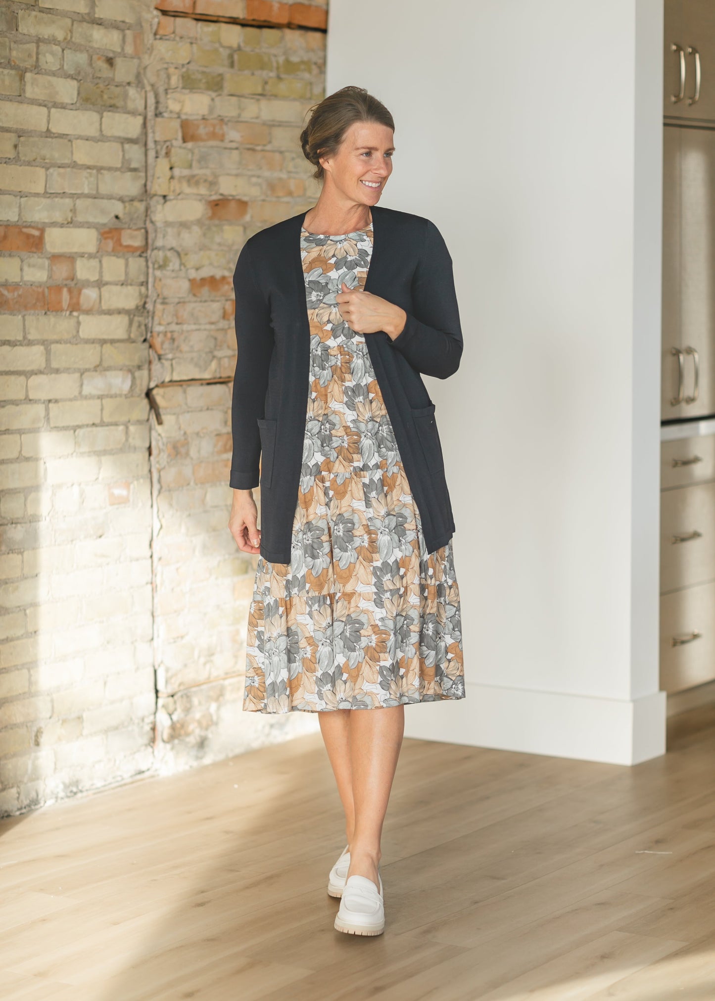 Open Front Cardigan Dusty Blue Cardigan Cally by Inherit