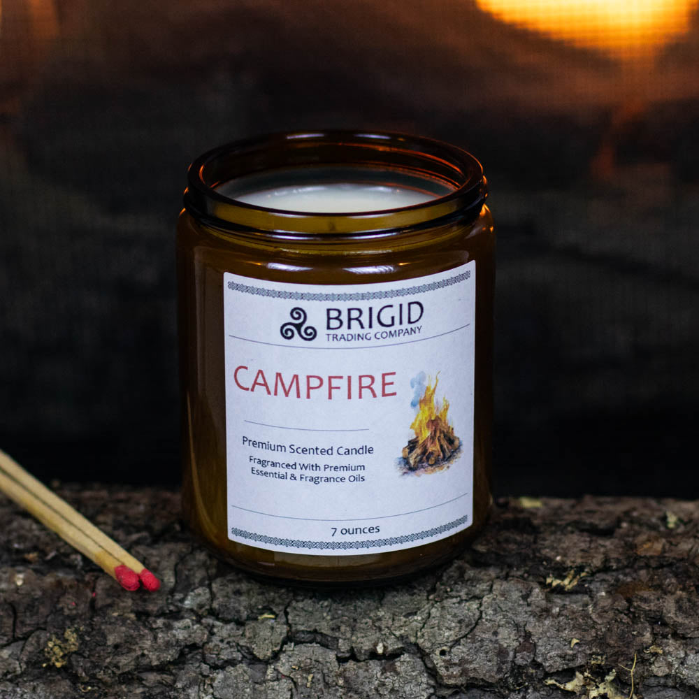 Campfire Soy Wax Candle Mesquite Cedarwood and Campfire Smoke