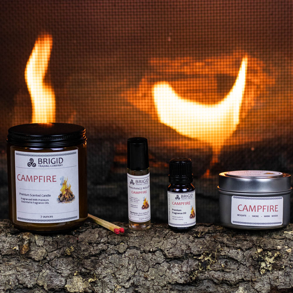 Campfire Soy Wax Candle Mesquite Cedarwood and Campfire Smoke