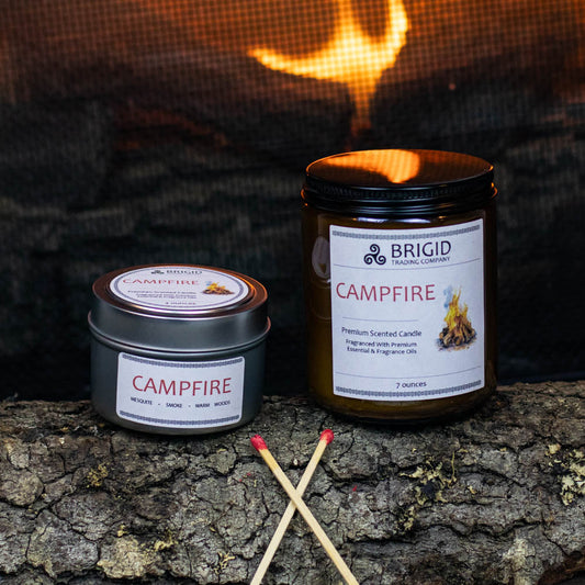 Campfire Soy Wax Candle Mesquite Cedarwood and Campfire Smoke