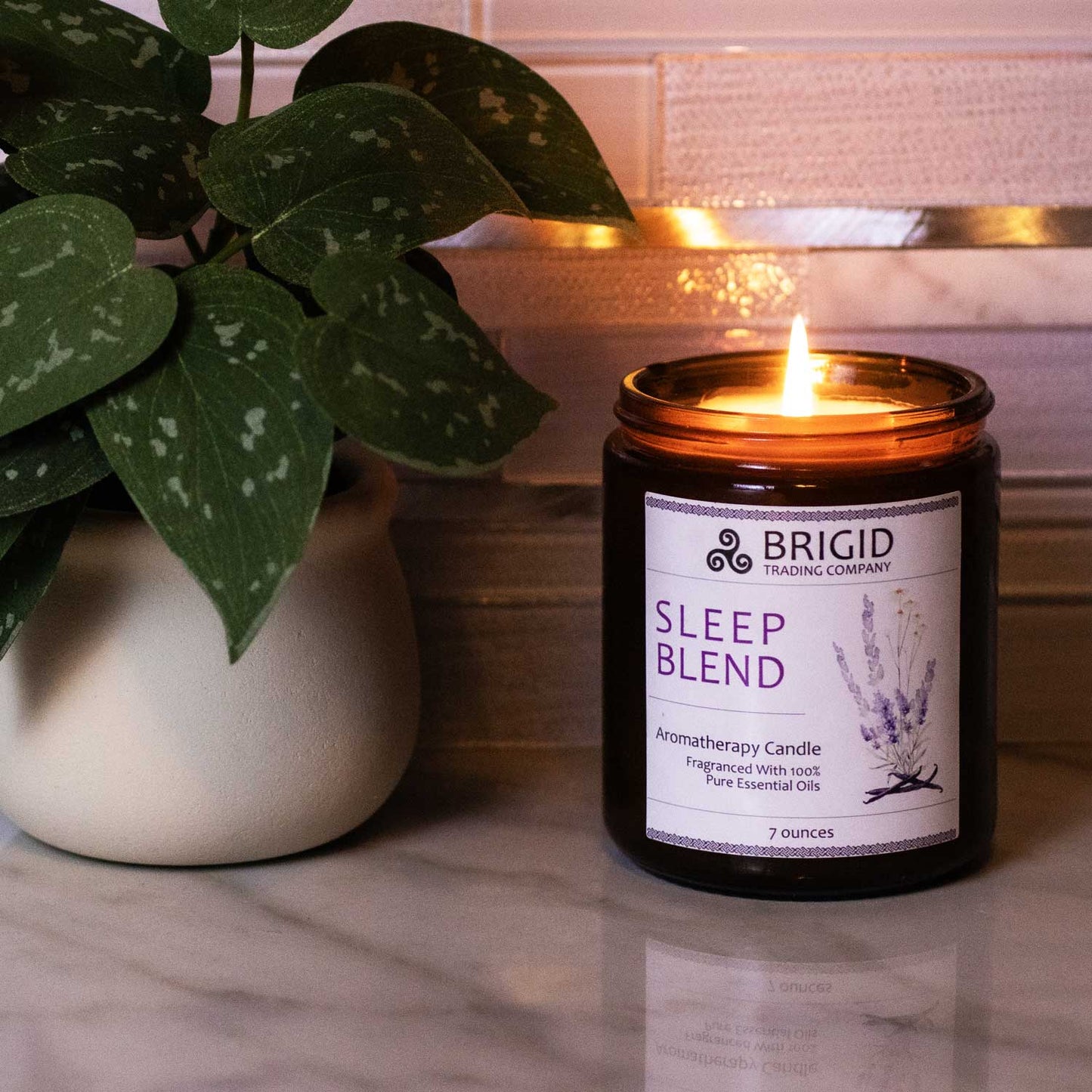 Sleep Blend Soy Wax Candle Lavender Chamomile and Vanilla