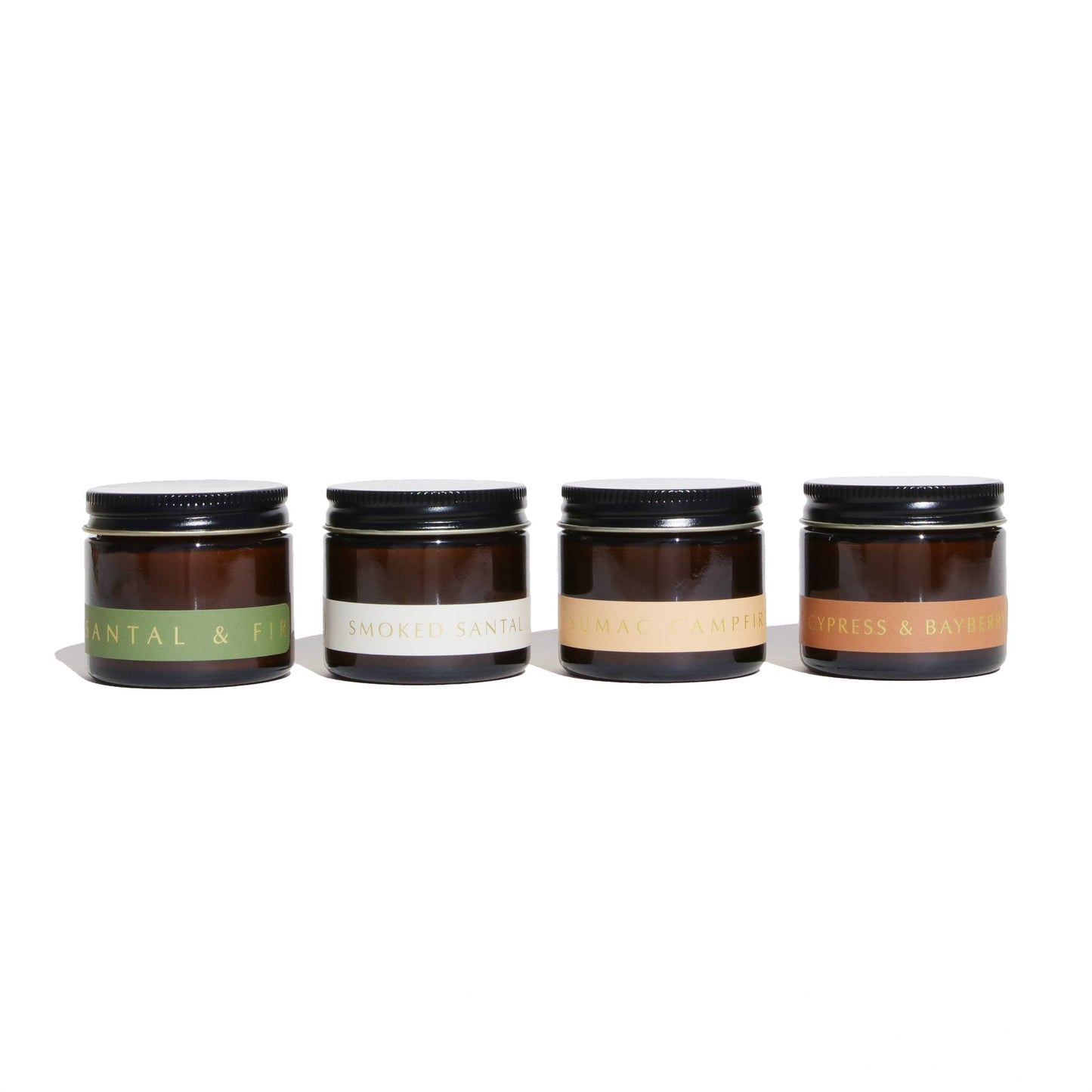 Candle Gift Set with Sumac Campfire Smoked Santal Cypress Barberry Santal & Fir