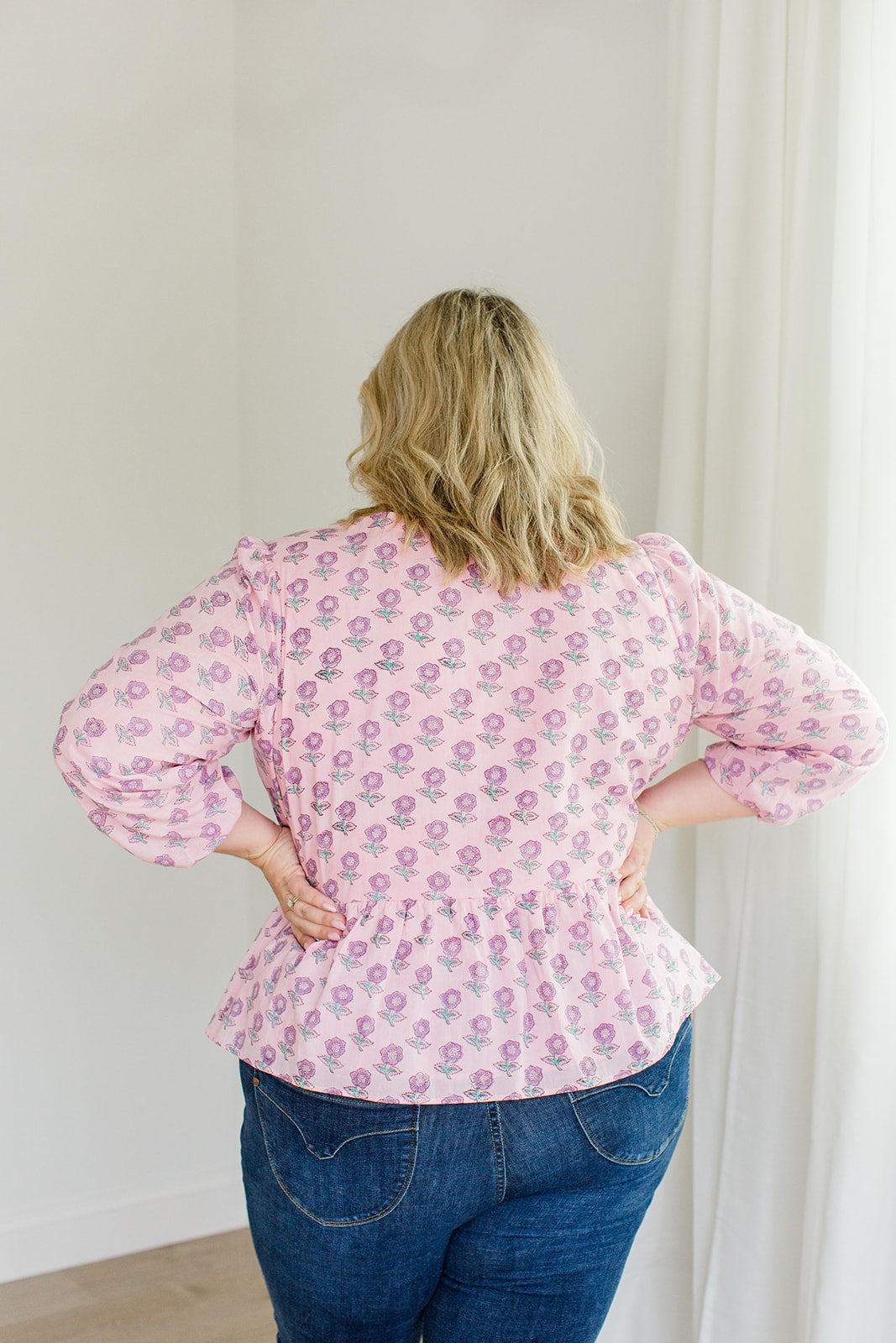 Blush Haze Wrap Top The Frances Top Carla Kiley Collection