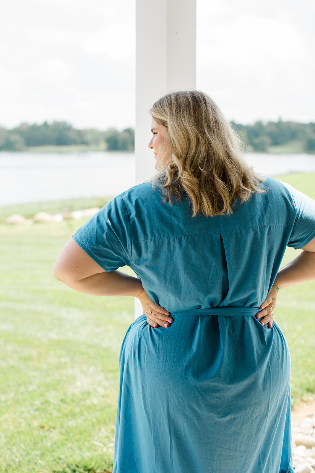 The Natalie Blueberry Smoothie Shirt Dress Carla Kiley Collection