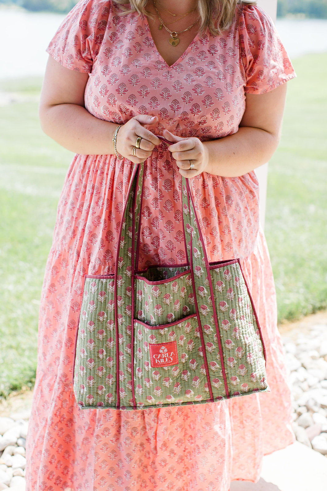 The Tami Tote Medium Tote and Pouch Set Carla Kiley Collection