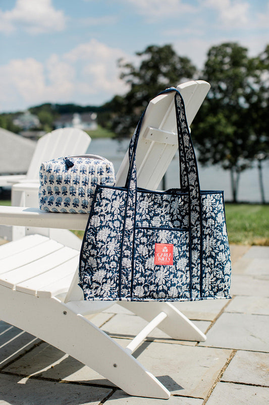 The Tami Tote Medium Tote and Pouch Set Carla Kiley Collection