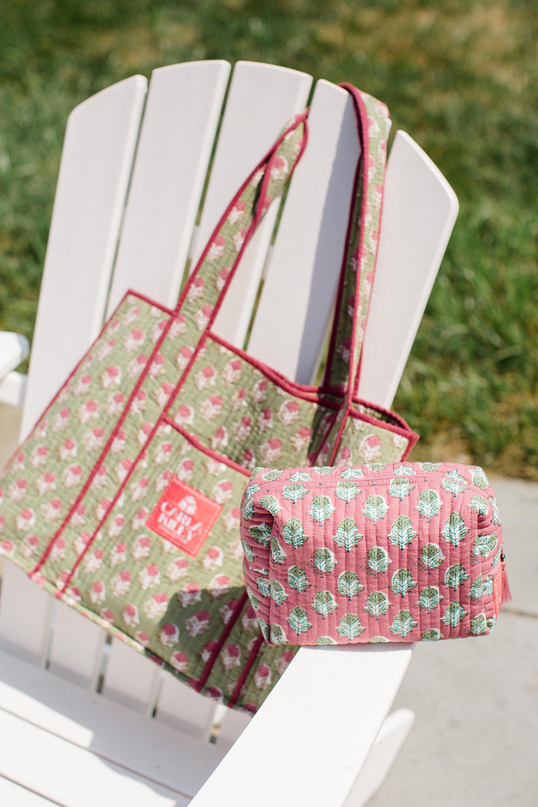 The Tami Tote Medium Tote and Pouch Set Carla Kiley Collection