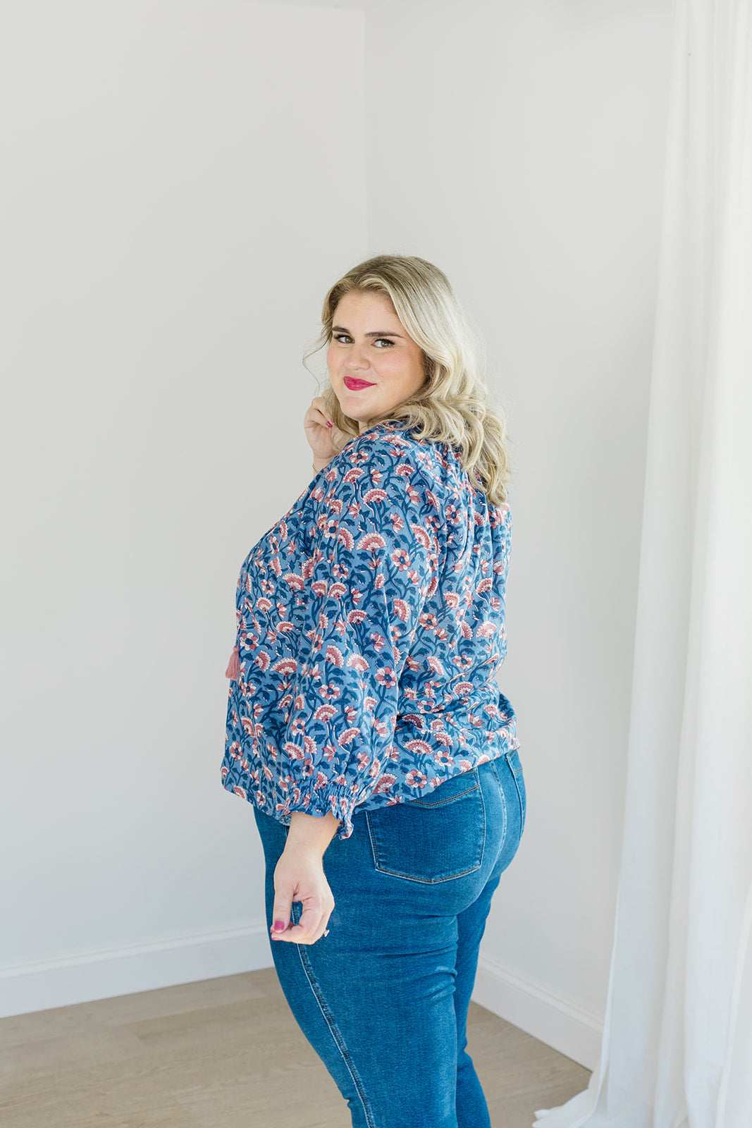 Jess Top Tassel Tie Full-Length Shirt Carla Kiley Collection