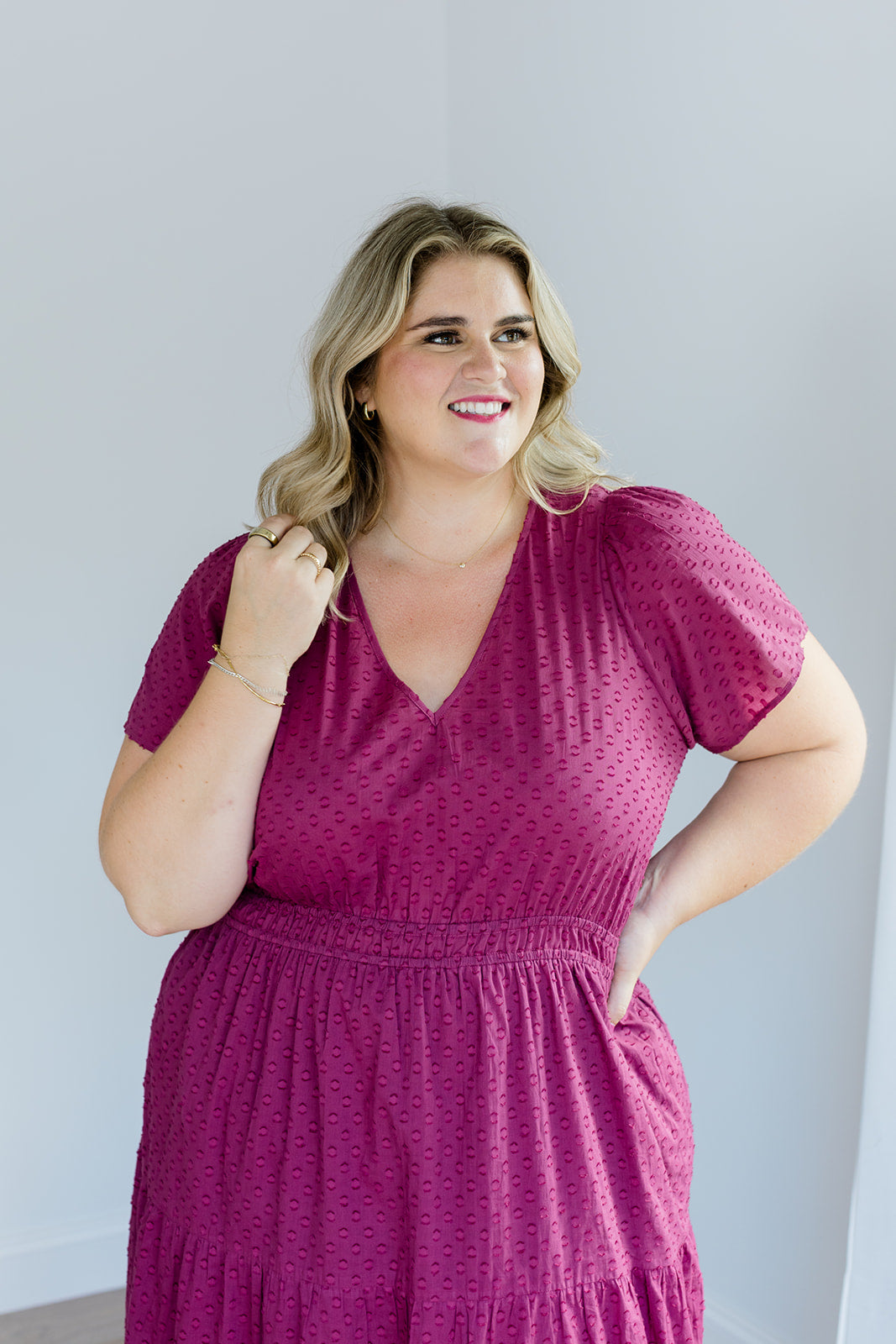 Sugar Plum Dobby Maxi Dress The Sarah Maxi Dress Carla Kiley Collection