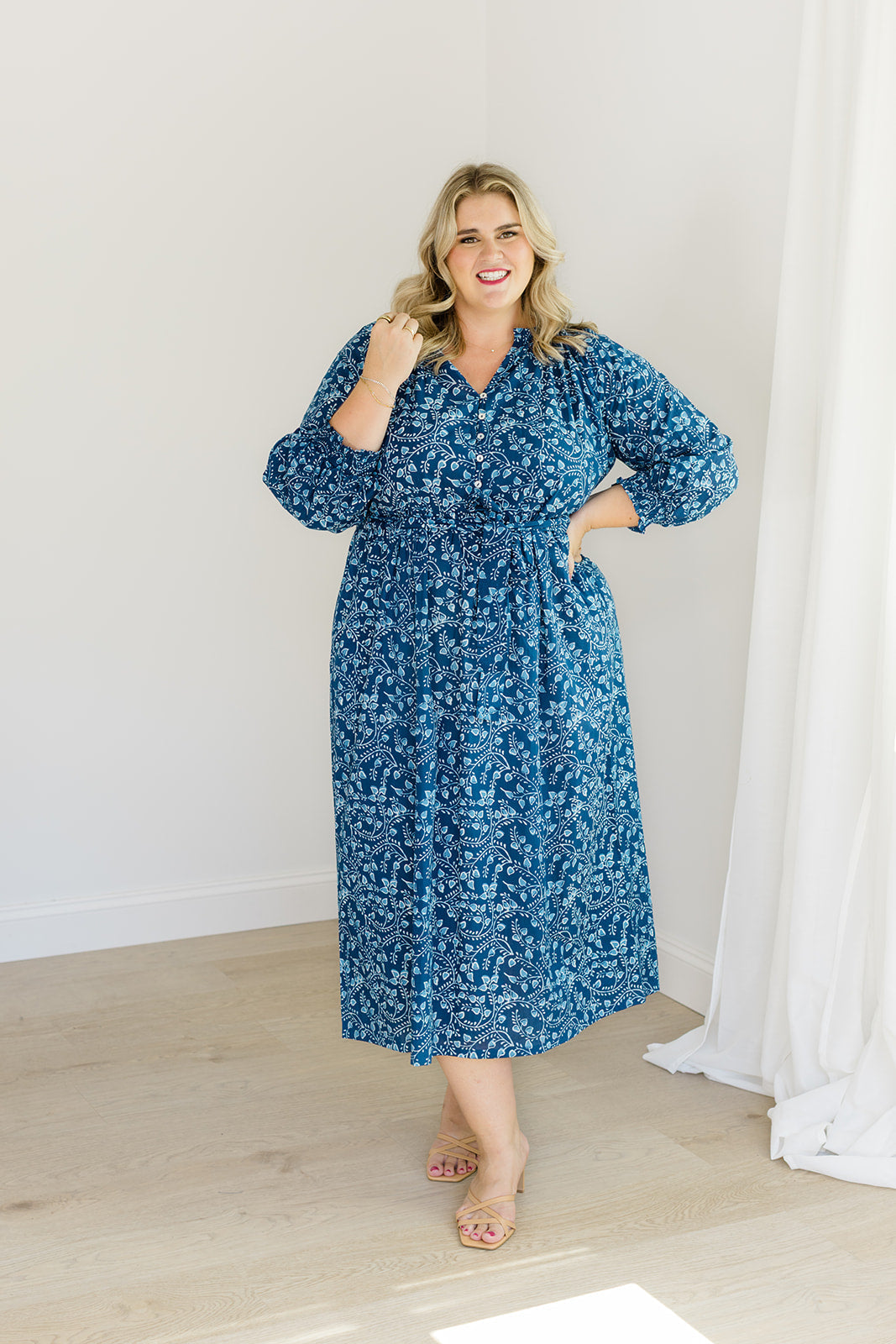 Winter Blossom Midi Dress Savana Midi Dress Carla Kiley Collection