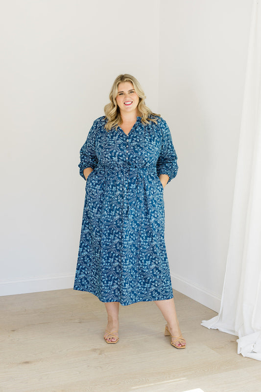 Winter Blossom Midi Dress Savana Midi Dress Carla Kiley Collection
