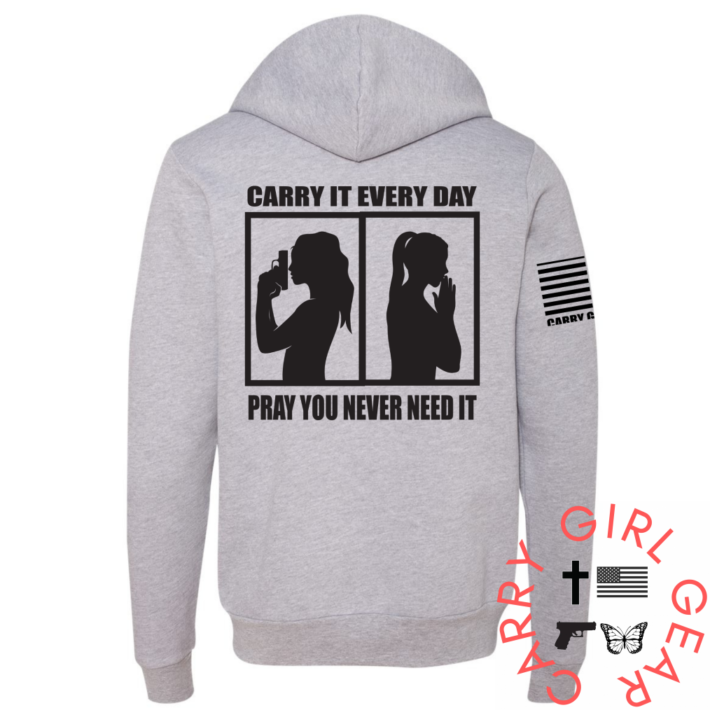 Zippered Soft Hoodie Lightweight Unisex Carry Girl Gear