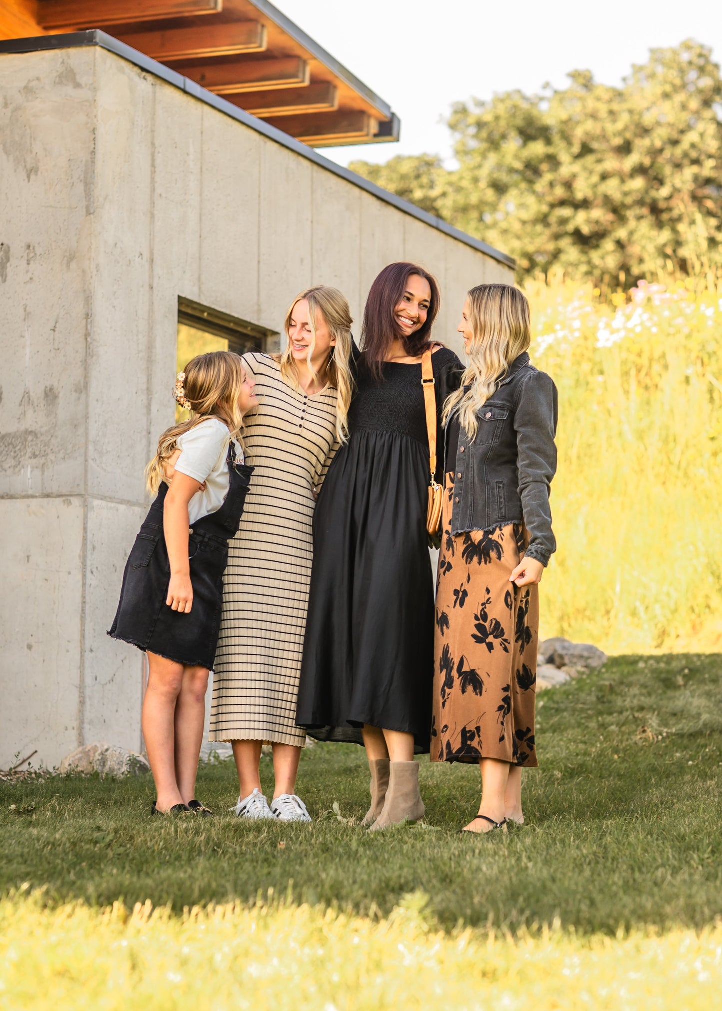 Cassie Knit Quarter Button Midi Dress Ribbed Nursing-Friendly