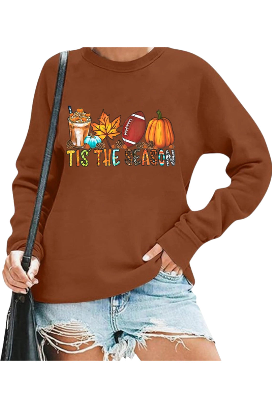 Casual Halloween Pumpkin Print Sweatshirt