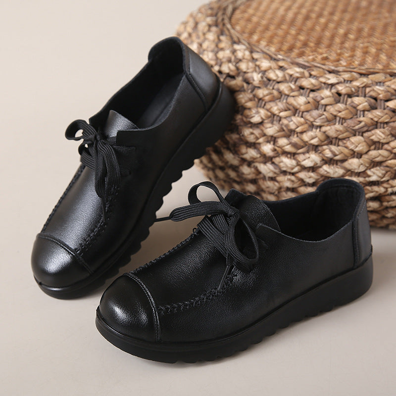 Women’s Black Flat Soft Sole Anti-Slip Work Shoes
