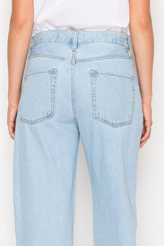 Tapered Baggy Mid-Rise Unisex Jeans DAT1001BGL