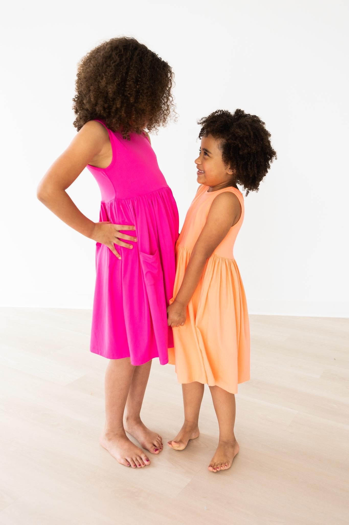 Hot Pink Twirl Tank Dress Mila & Rose