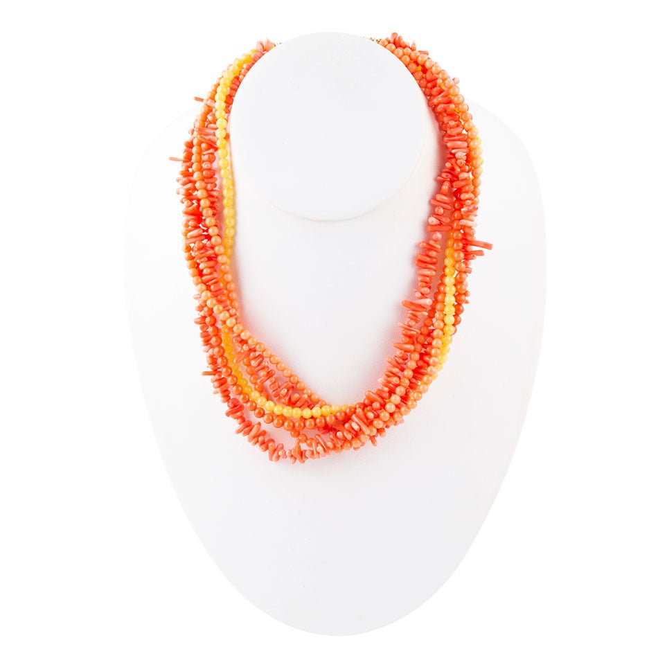 Coral Genuine Necklace 17 Inch Celosia Barse Jewelry