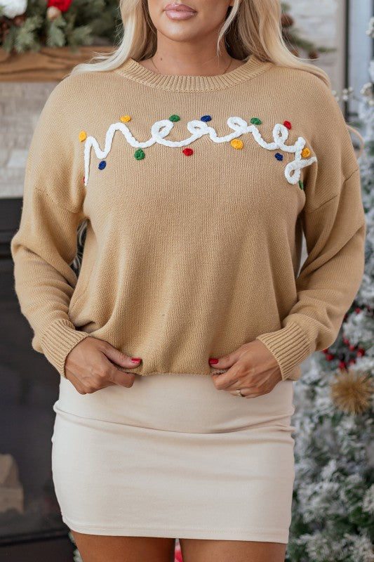 Merry Dot Dolman Sleeve Sweater Soft Knit Sweater