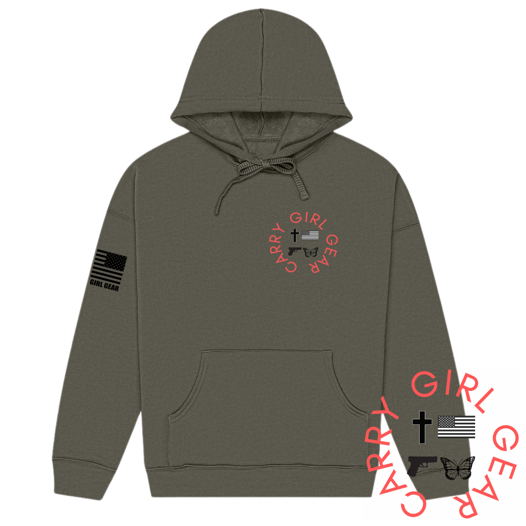 CGG Bold Logo Hoodie and Shorts Lounge Set Carry Girl Gear