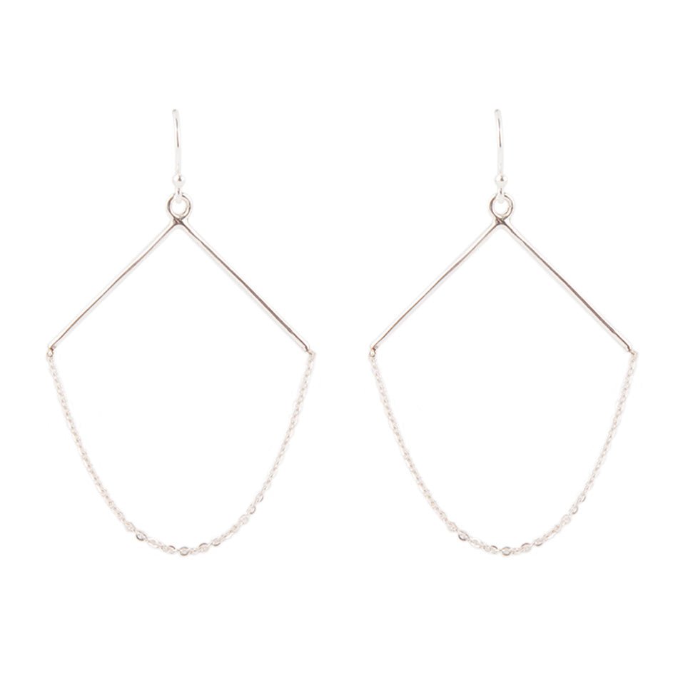 Sterling Silver Chained Up Earrings Jewelry