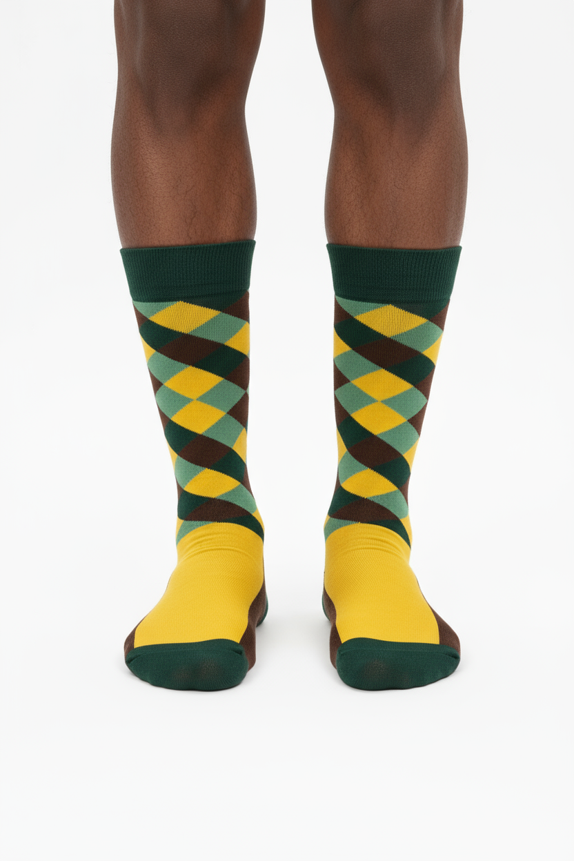 Checker Charm Patterned Socks Soft Breathable Blend ModSoles