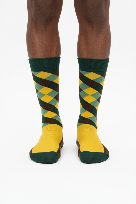 Checker Charm Patterned Socks Soft Breathable Blend ModSoles