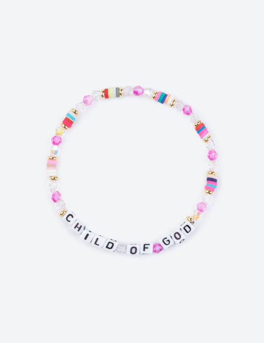 Child of God Letter Bracelet Religious Jewelry Elevated Faith