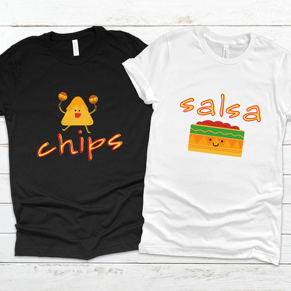 Chips Graphic Couples Tee Comfortable Unisex T-Shirt