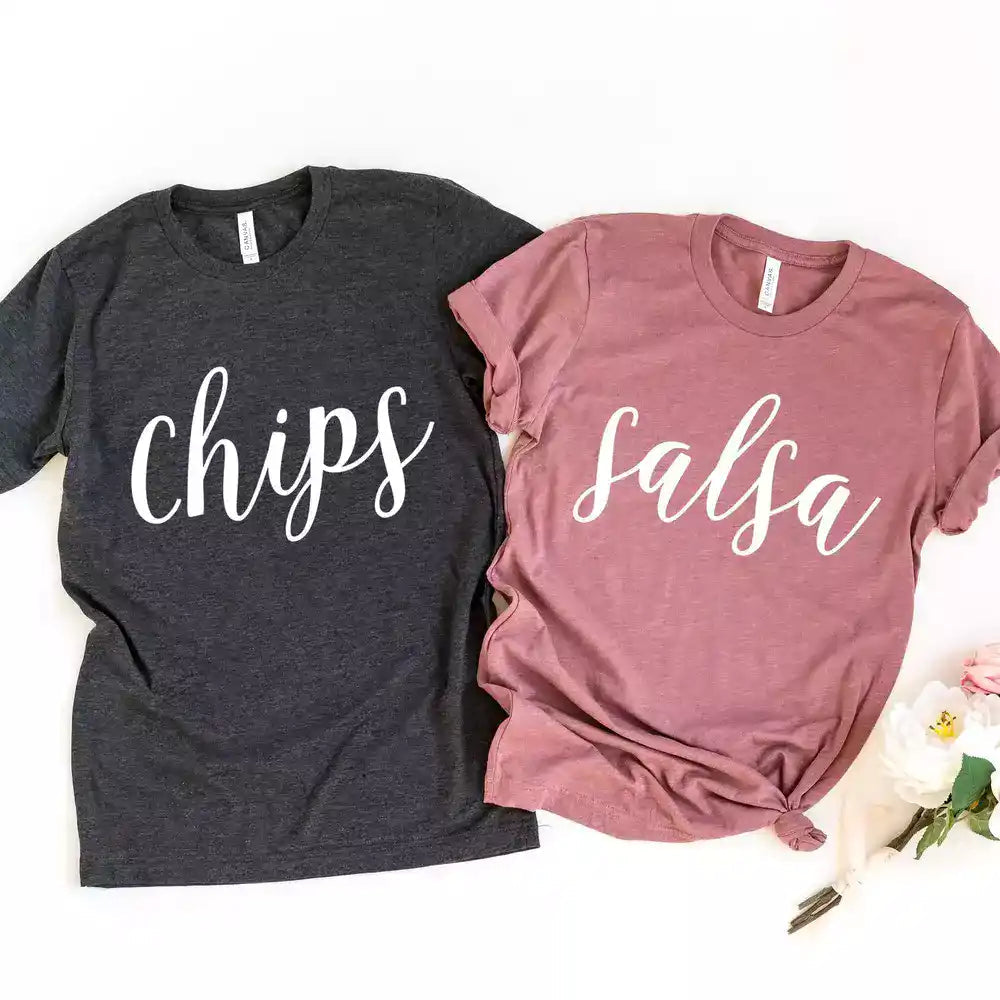 Chips Salsa V2 Couples Tee Comfortable Unisex T-Shirt