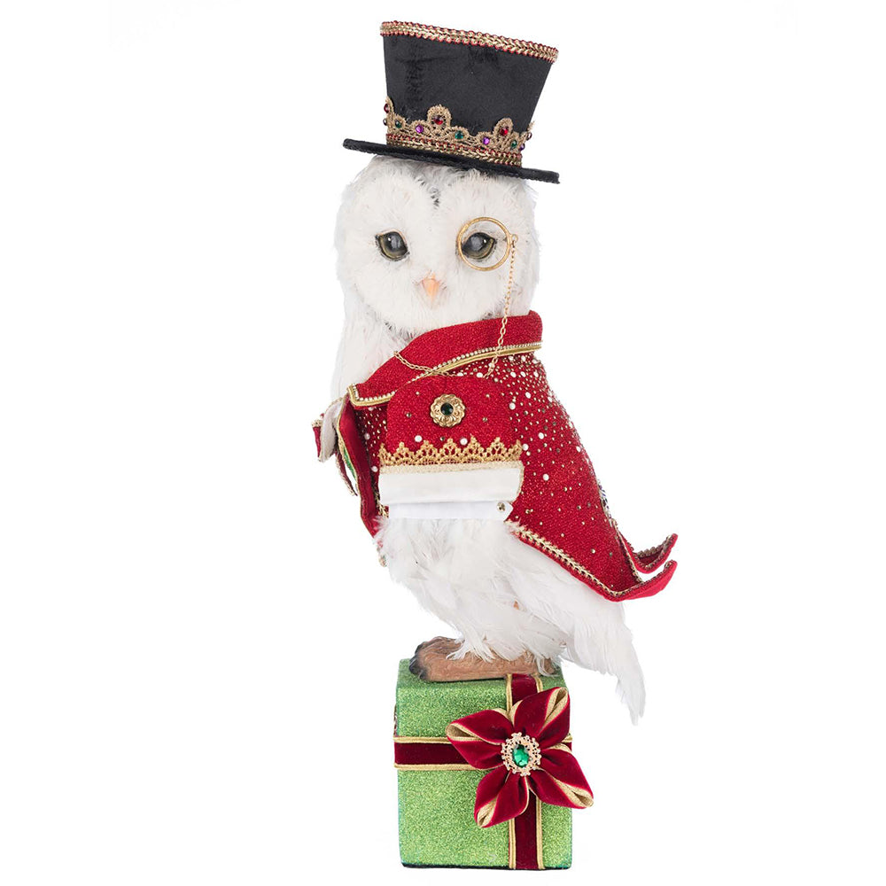 Christmas Ball Owl Tabletop Decoration 19.5 Inch Katherine's Collection