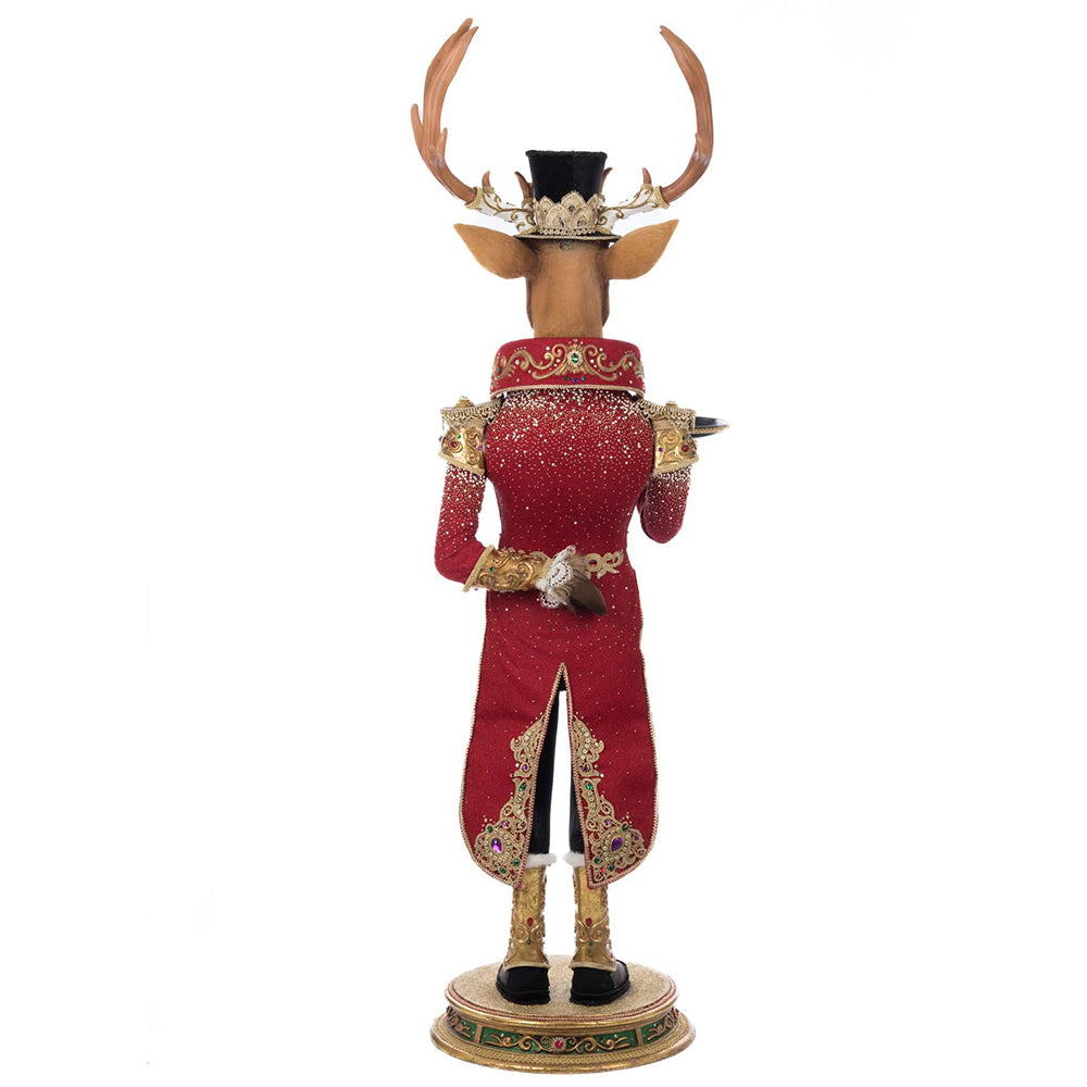 Christmas Ball Reindeer Butler 48-Inch Decorative Statue Katherine's Collection