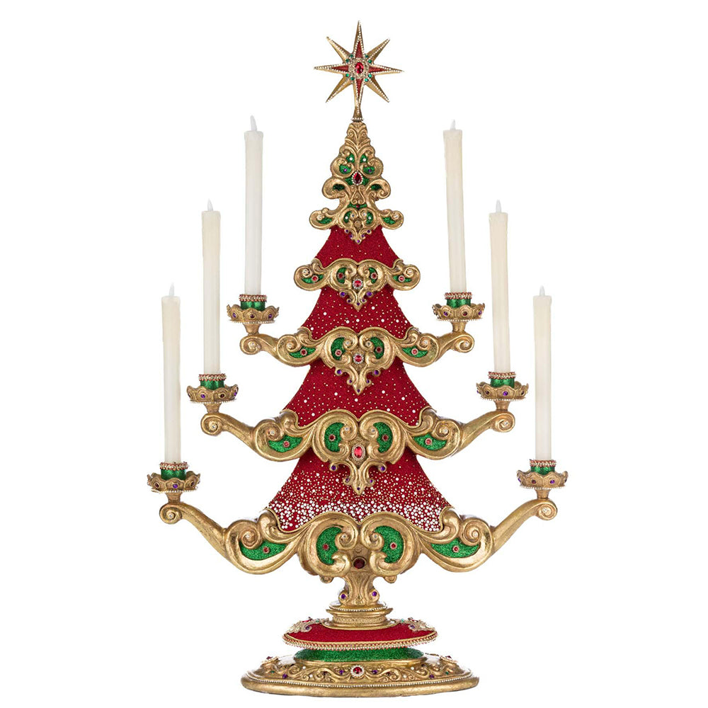 Christmas Ball Tree with Candles Decorative Holiday Tree Katherine's Collection