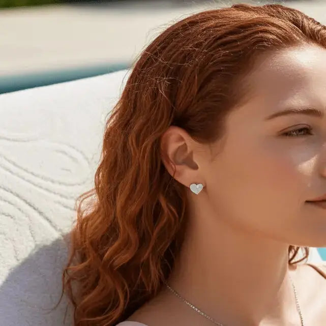 Symmetric Heart Pendant Stainless Steel Necklace Elegant Heart Pendant Jewelry