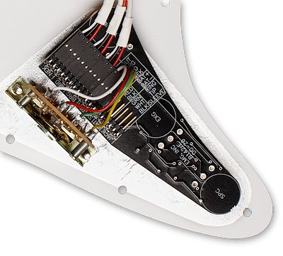EMG DG20 Black with Ivory Pickups Prewired Pickguard David Gilmour