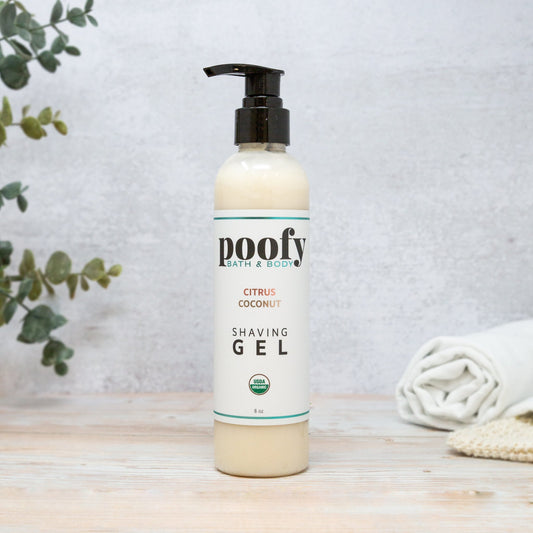 Citrus Coconut Organic Shaving Gel Poofy Organics