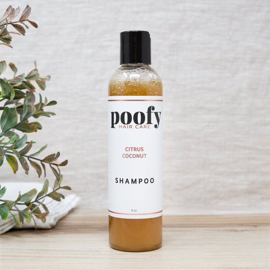 Citrus Coconut Shampoo Deep Conditioning and Cleansing Poofy Organics