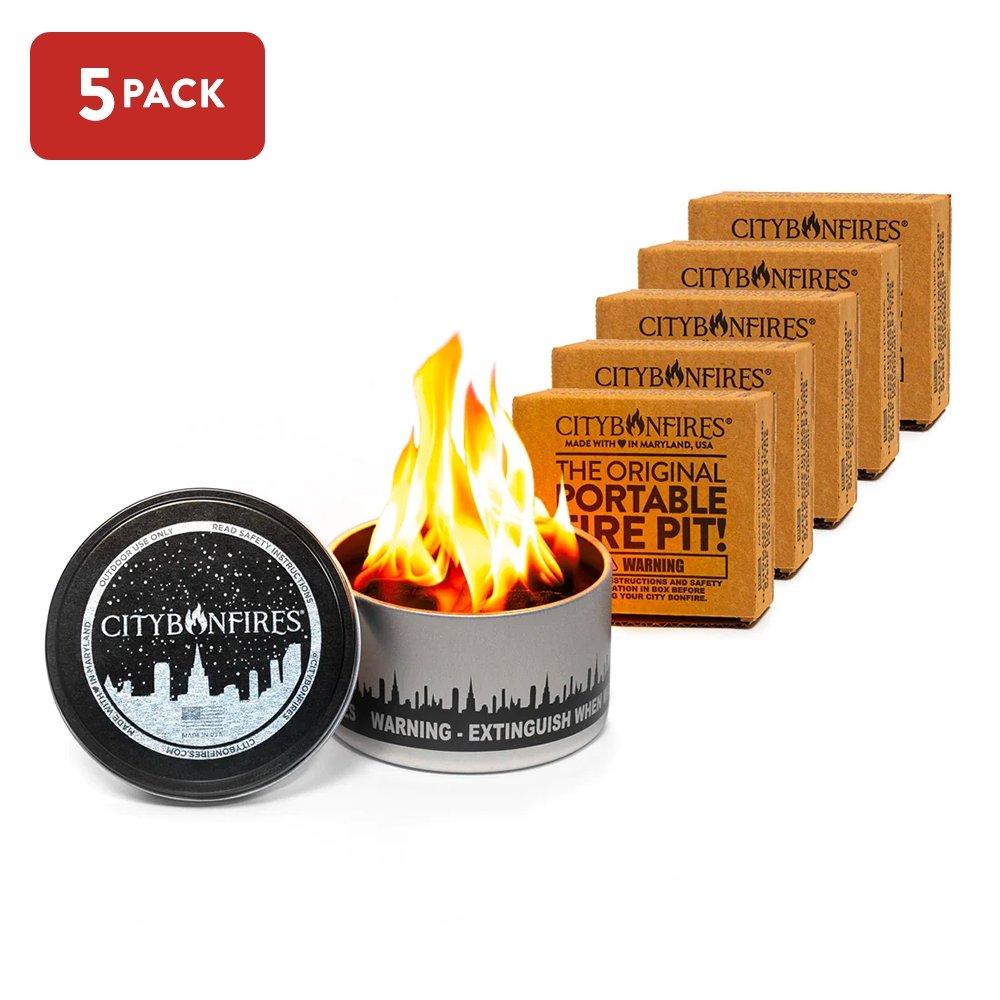 Portable Soy Wax Bonfire Fire Pit City Bonfire
