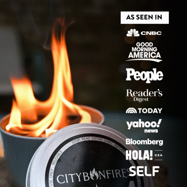 Portable Soy Wax Bonfire Fire Pit City Bonfire