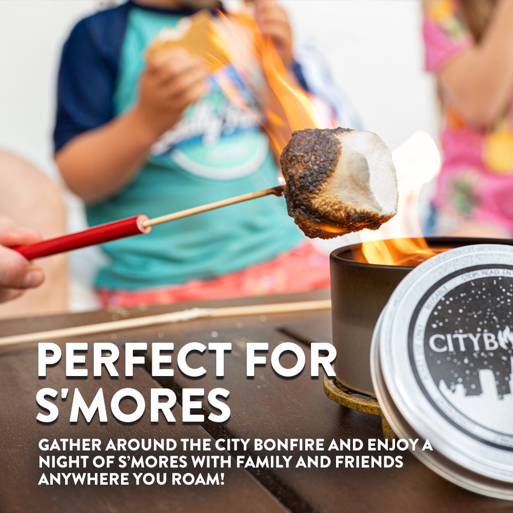 Portable Soy Wax Bonfire Fire Pit City Bonfire