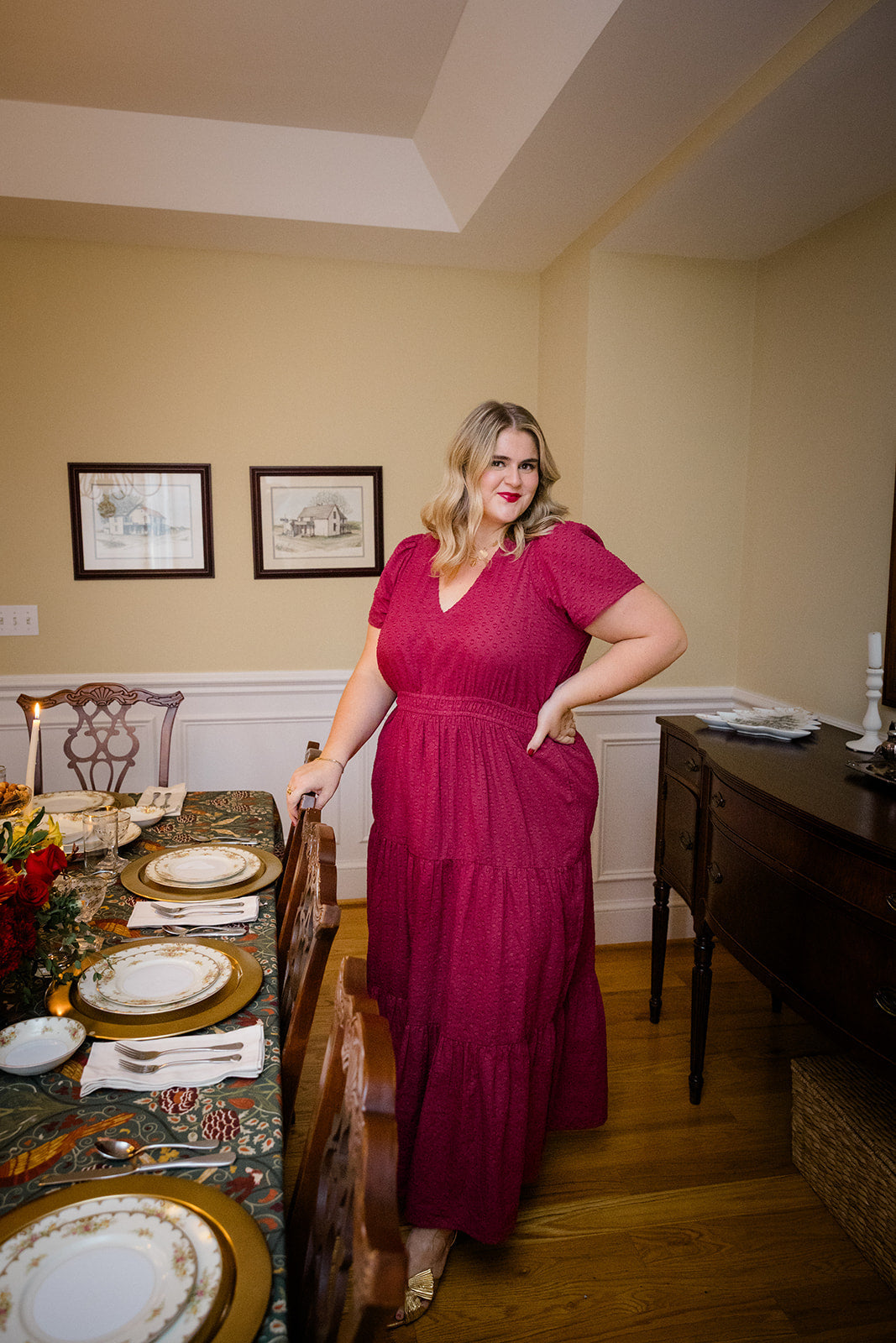 Sugar Plum Dobby Maxi Dress The Sarah Maxi Dress Carla Kiley Collection