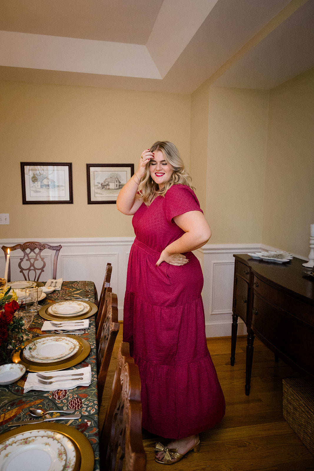 Sugar Plum Dobby Maxi Dress The Sarah Maxi Dress Carla Kiley Collection