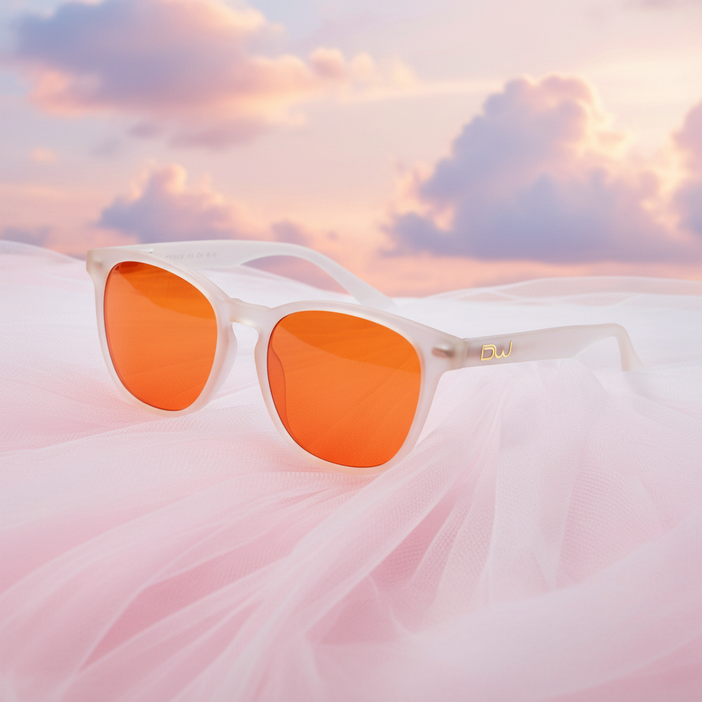 Blue Light Blocking White Frame Sleep Glasses Cloudwalkerz